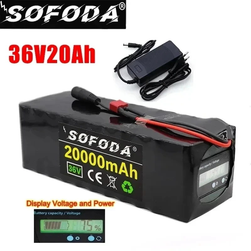 

36V battery 10S4P 20Ah battery pack 1000W high power battery 42V 20000mAh Ebike electric bicycle BMS Capacity Indicator+charger