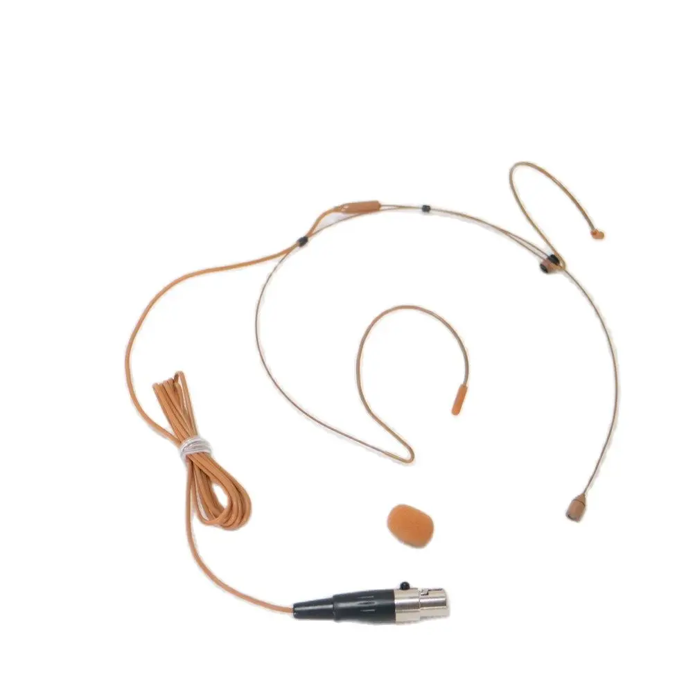 

SL2 Brown Double Ear Hook Headset Microphone For AKG Samson Gemini TA3F Mini XLR Wireless MIC System Replacement Original
