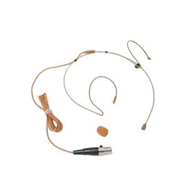 SL2 Brown Double Ear Hook auricolare microfono per AKG Samson Gemini TA3F Mini XLR Wireless MIC System sostituzione originale