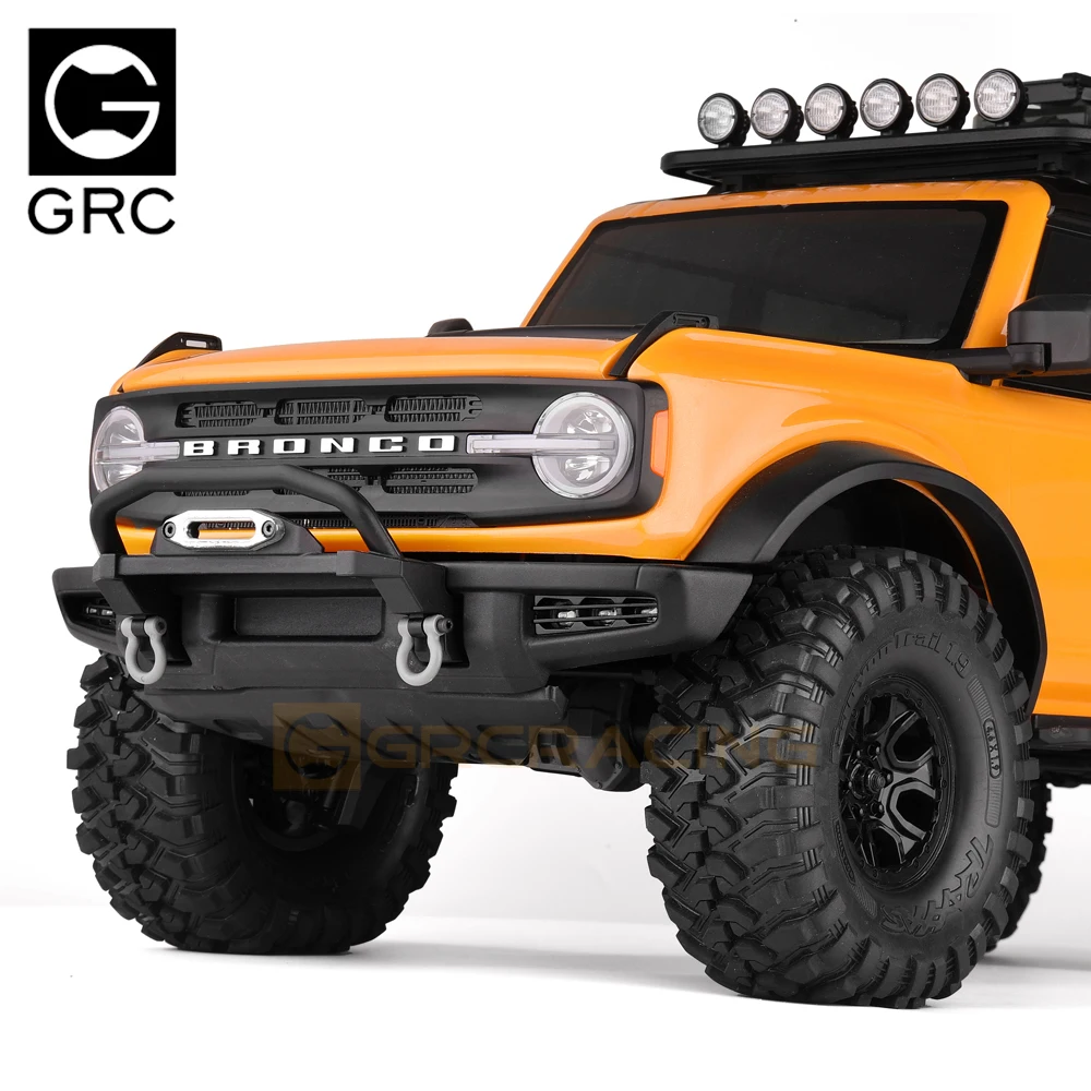 1 paio di fendinebbia paraurti anteriore ad alta luminosità a 6 lampade 7.4V per 1/10 RC Crawler Car Traxxas TRX4 New Bronco 2021 parti di