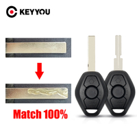 KEYYOU With Cutting Service Car Remote Key Shell Case for BMW E36 E38 E39 E46 E46 E60 E83 E53 X3 X5 Z1 Z2 Z3 Z5 1 3 5 7 Series