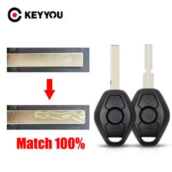 KEYYOU With Cutting Service Car Remote Key Shell Case for BMW E36 E38 E39 E46 E46 E60 E83 E53 X3 X5 Z1 Z2 Z3 Z5 1 3 5 7 Series