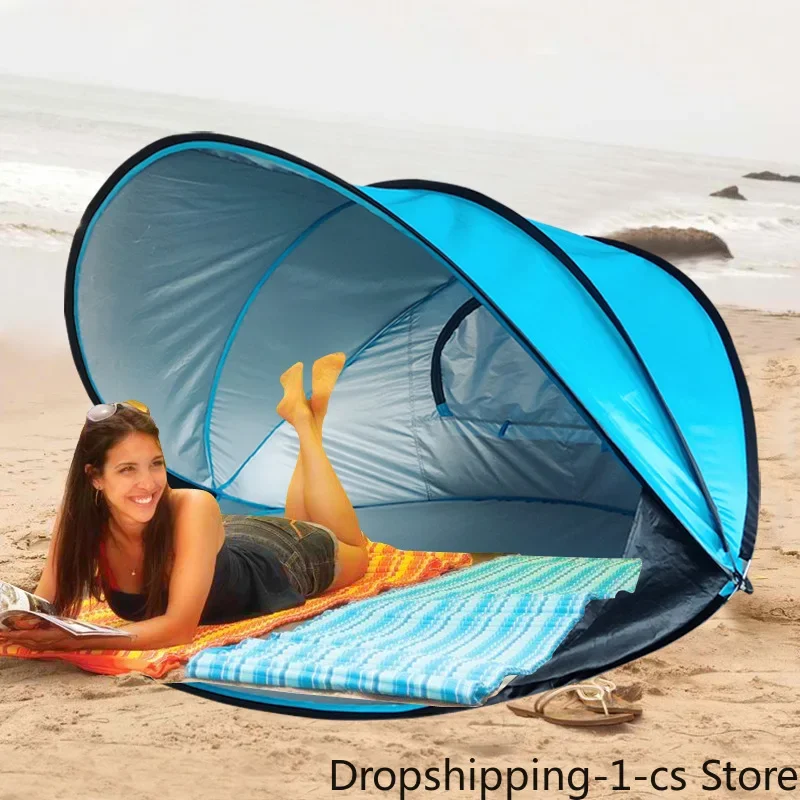 Pop Up Automatic Beach Tent 2-3 Person Speed Open Portable UV Shade Sun Shelter Fishing Park Travel BBQ Car Awning Pergola Tent