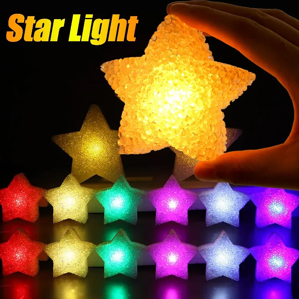 Handheld Star Light Christmas Fairy Lights Battery Powered Yellow White Color Light Bedroom Decor Concerts Festival Photo Props