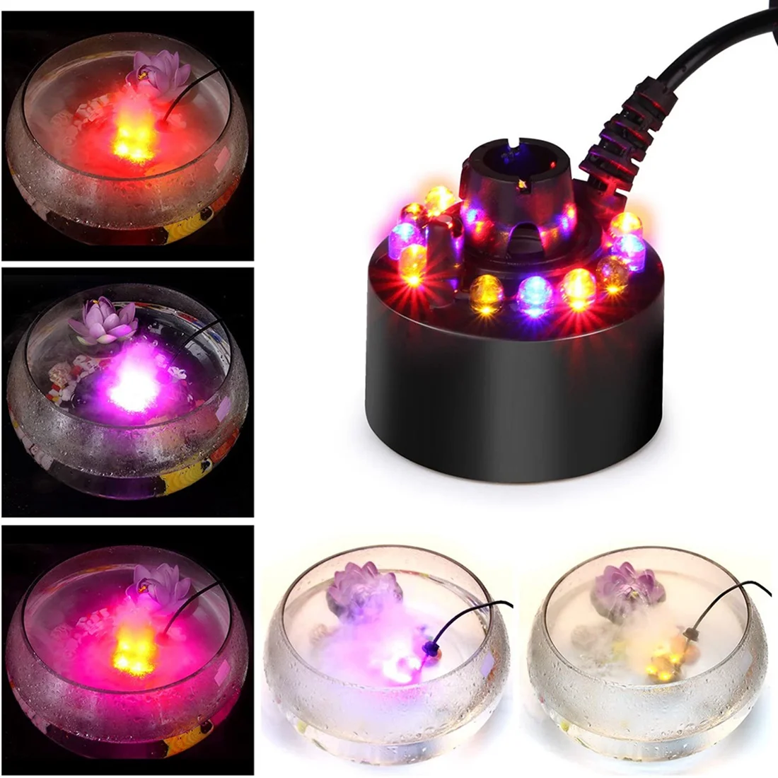 [NEW!A65Z】 Mini Mist Maker Fogger Ultrasonic Atomizer Spatter Guard Humidifier Diffuser DIY Parts Water Retaining Frame EU Plug