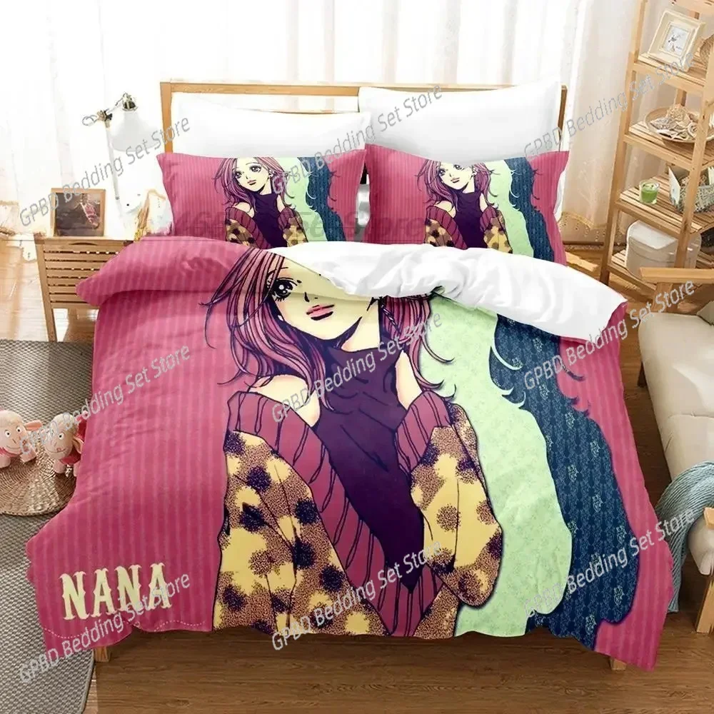 

3D Print Anime NANA Comfortable Duvet Quilt Cover Pillowcase Bedding Set Children Bedroom Decoration Home Textile
