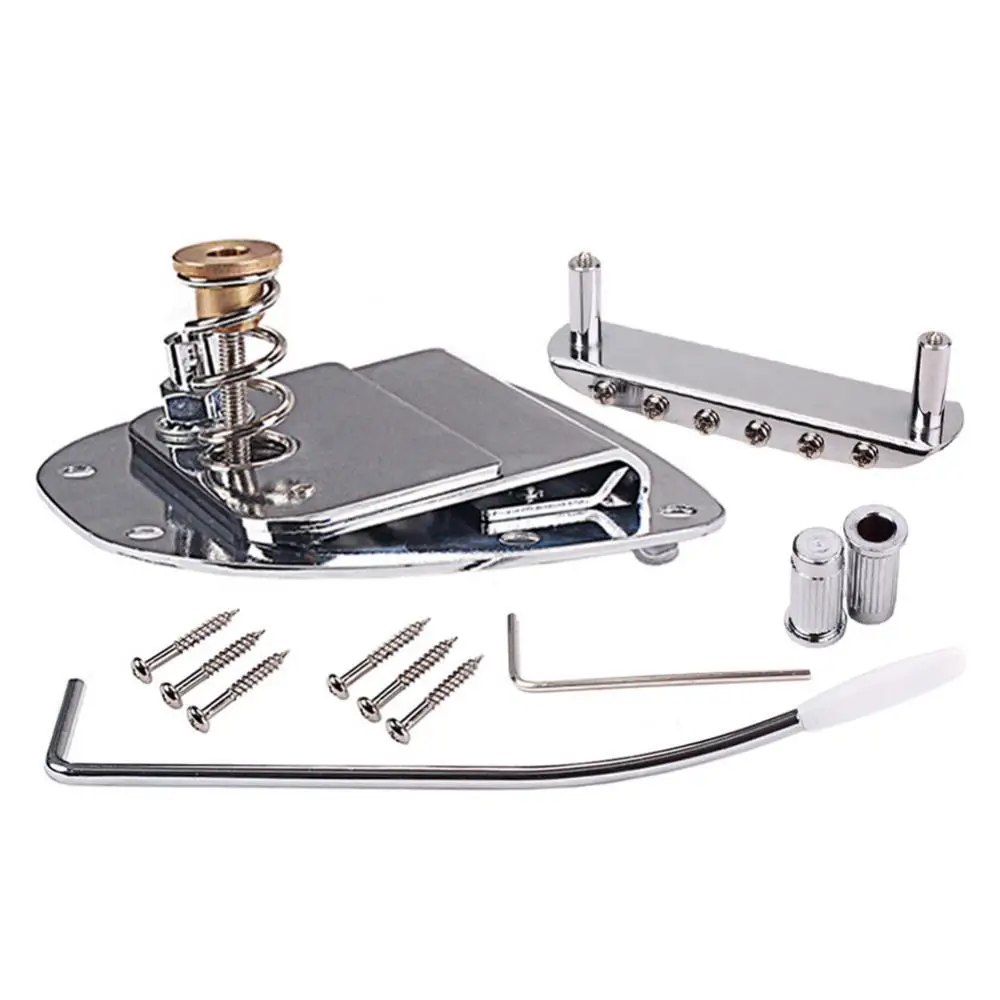 Guitar Accessories Replacement Metal Guitar Bridge Set Tremolo Bridge Set for Jazzmaster