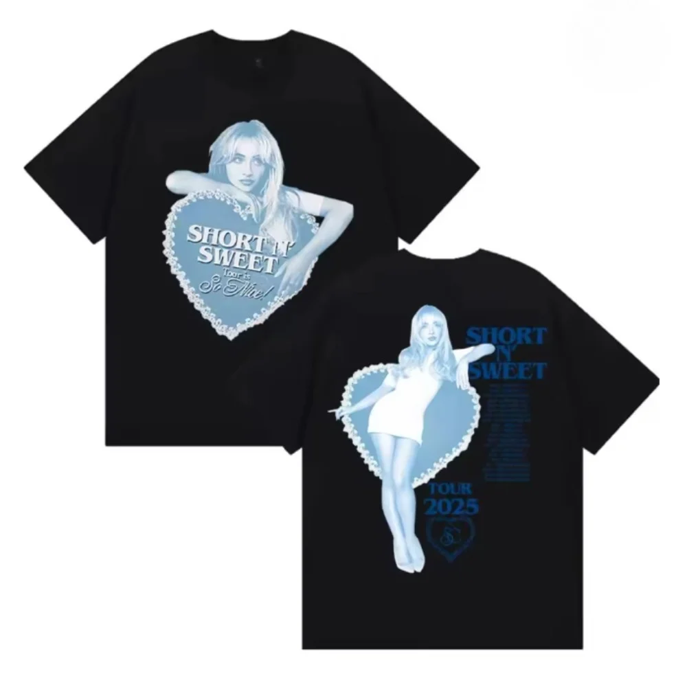 Sabrina Carpenter Tour 2026 Print T-Shirt Short N' Sweet Aesthetic Clothing Men's Women's T-shirts Summer Cotton Tops T Shirts