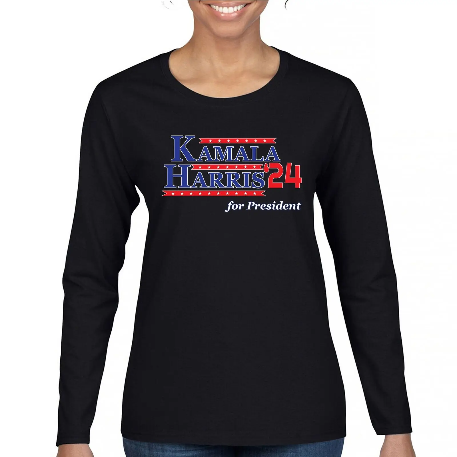 

Kamala Harris 2024 Women's Long Sleeve T-shirt Let's Win This I'm Speaking USA