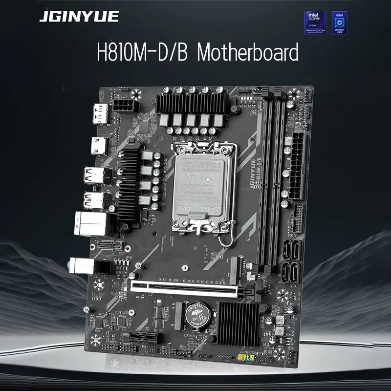 

JGINYUE H810M-DB Motherboard Dual channel DDR5 2×M.2 NVMe Interfaces Vibrant ARGB Support Core Ultra 200 Series Processor