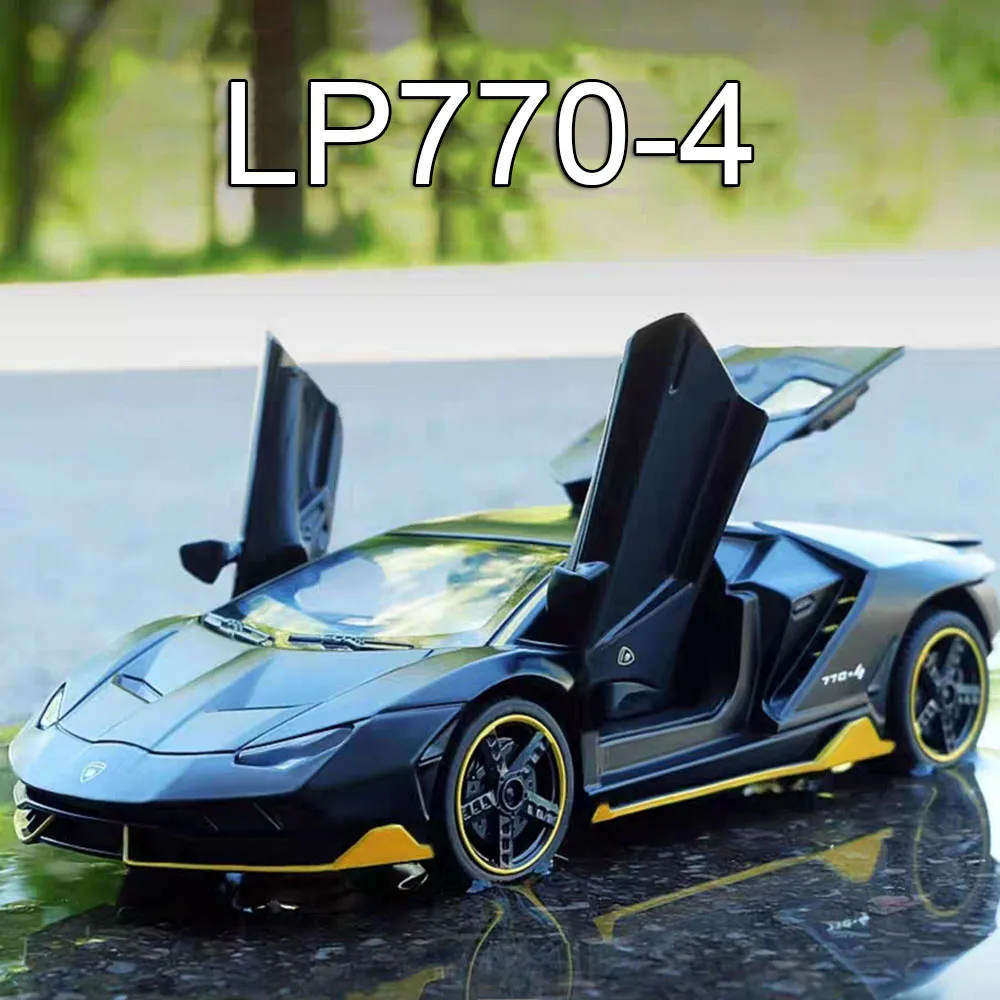 1:32 Lambor LP770-4 Sian Toys Models Alloy Cars Doors Opened Supercar Light Sound Pull Back Vehicles Kids Children's Day Gifts