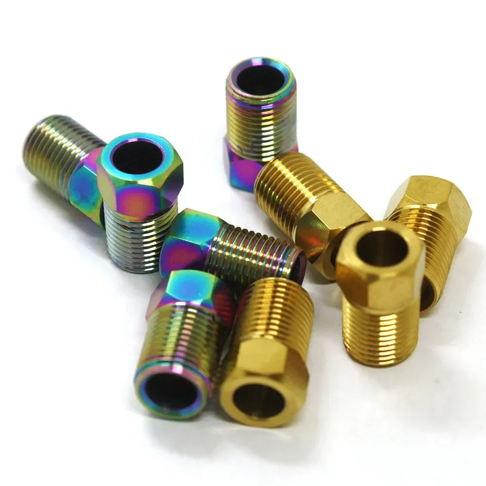 M8 Bike Bicycle Hydraulic Hose Screw Bolt Nut  Titanium For-Shimano/AV ID/GUIDE Bicycle Oil Pipe Tightening Screw Cycling Part