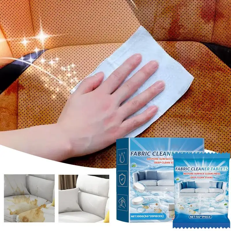 Fabric Cleaner Tablet Multi-Fabric Cleaner Tablet Multifunctional Fast & Effective Couch Cleaner Tablet For Carpets Rugs Shoes