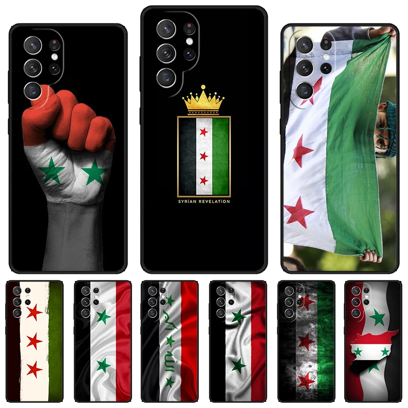 

Чехол для телефона с флагом Сирии для Samsung Galaxy S24 S25 S23 S22 Ultra Note 10 20 Plus S20 S21 FE Cover