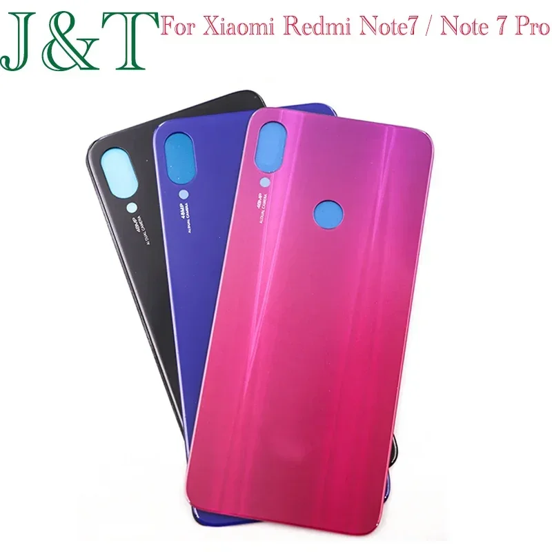 For Xiaomi Redmi Note 7 Battery Cover Back Door Glass Panel For Redmi Note 7 Pro Back Cover Rear Housing Case Replace