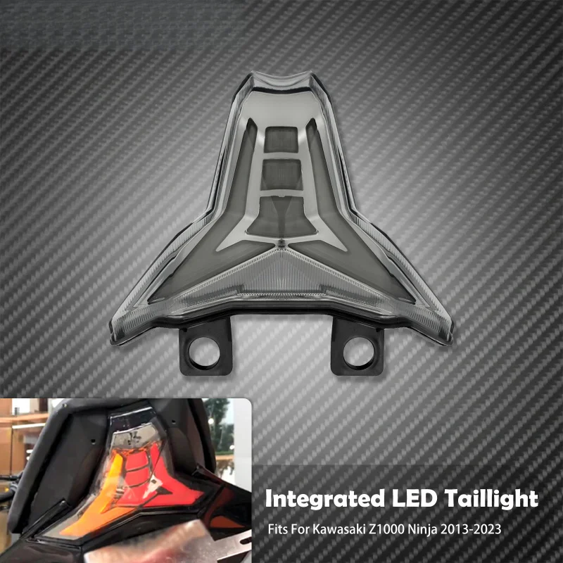 

Motorcycle Rear Integrated LED Taillight Turn Signal Brake Run Lamp Tail Light For Kawasaki Z1000 2013-23 Ninja ZX10R ZX6R Z400