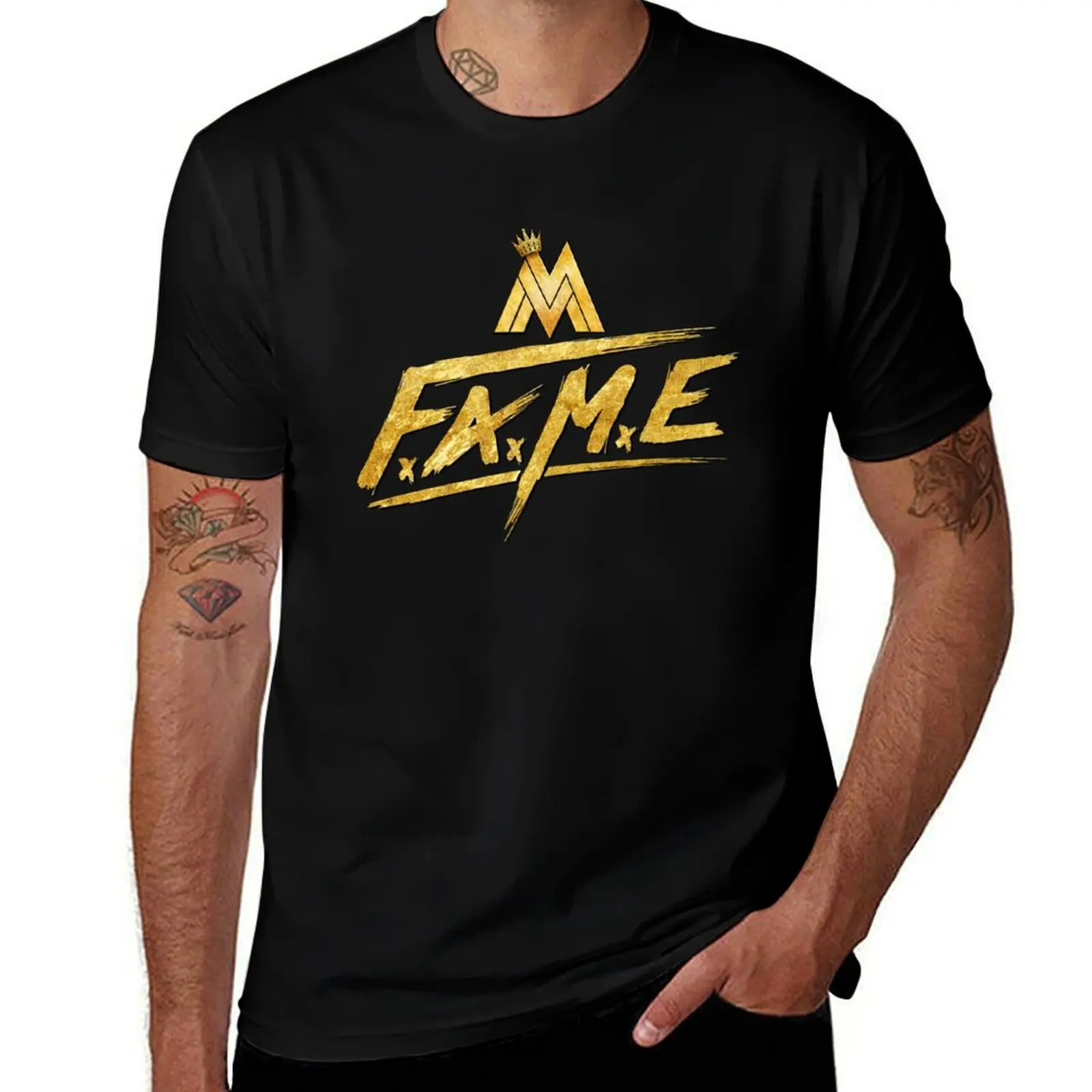 Maluma Gold Fame Logo T-Shirt Casual Work Wear T-Shirt