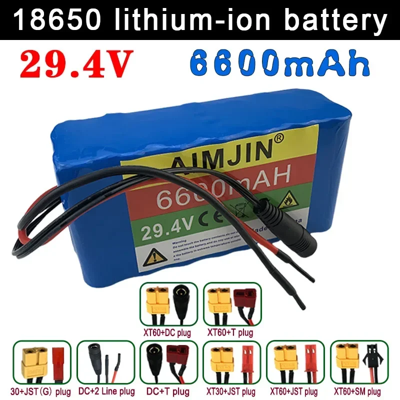 

24V Electric Wheelchair Battery Lithium Pack 7S2P 18650 29.4V 6.6Ah High Power for Scooter E-Bike BMS