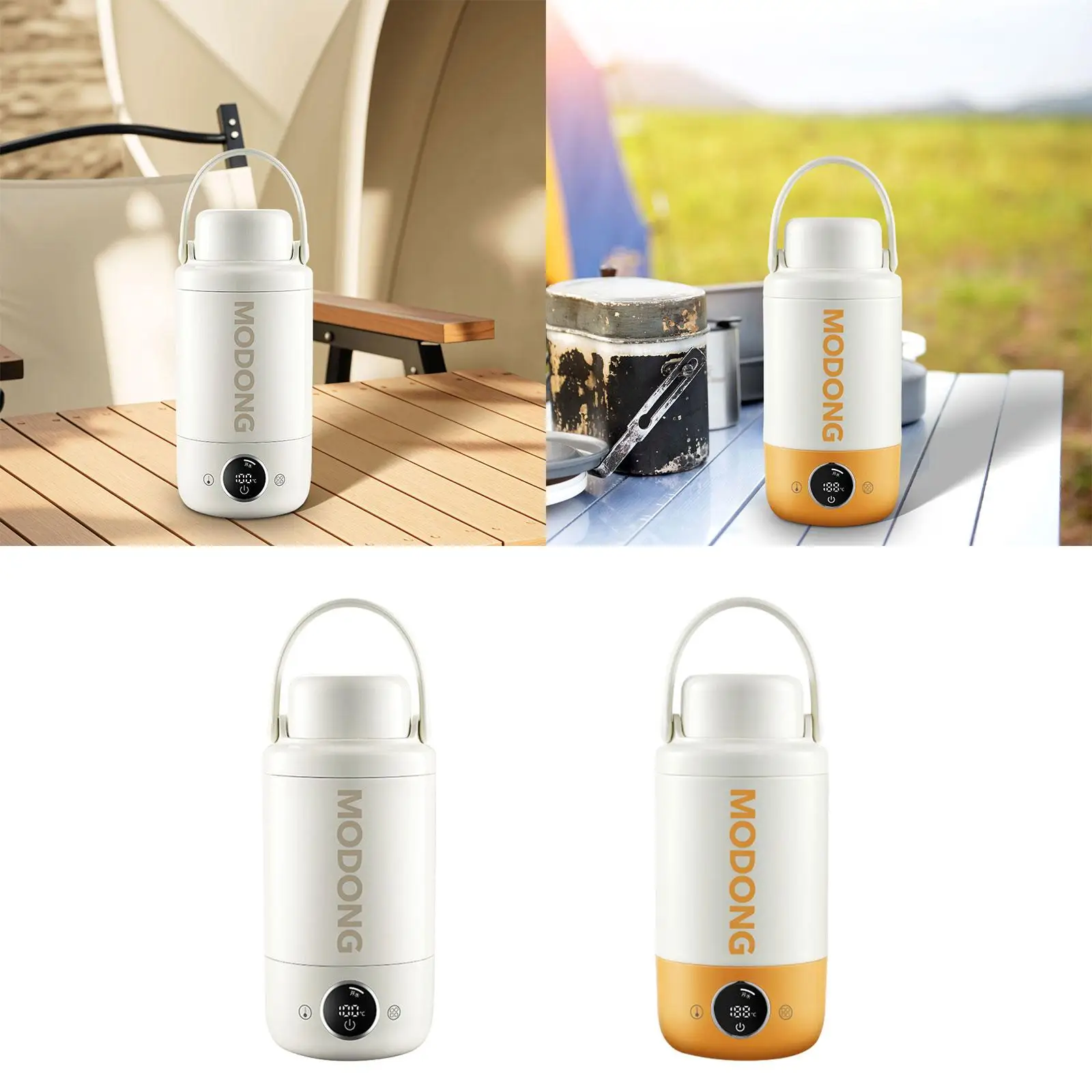 Portable Electric Kettle Keep Warm 10H Leakproof Electric Teakettle Mini Tea Coffee Kettle for Picnic Office Trip Home Auto Car