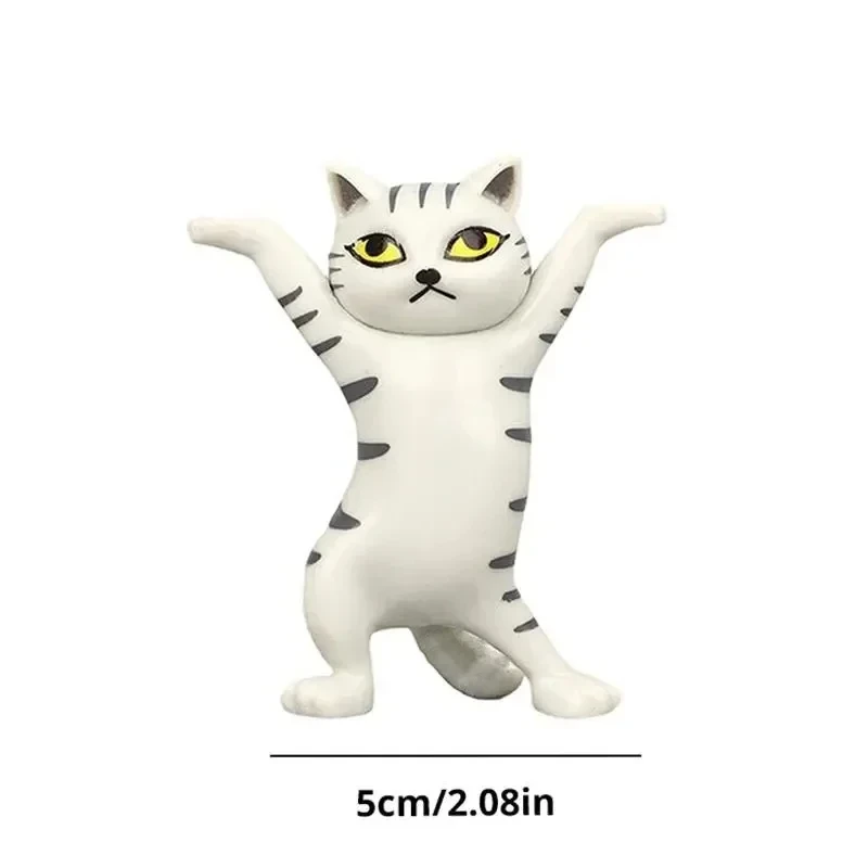 5 PC 춤 고양이 그림 장식 애니메이션 고양이 모델 패션 장난감 매혹적인 고양이 캡슐 장난감 인형 케이크 장식