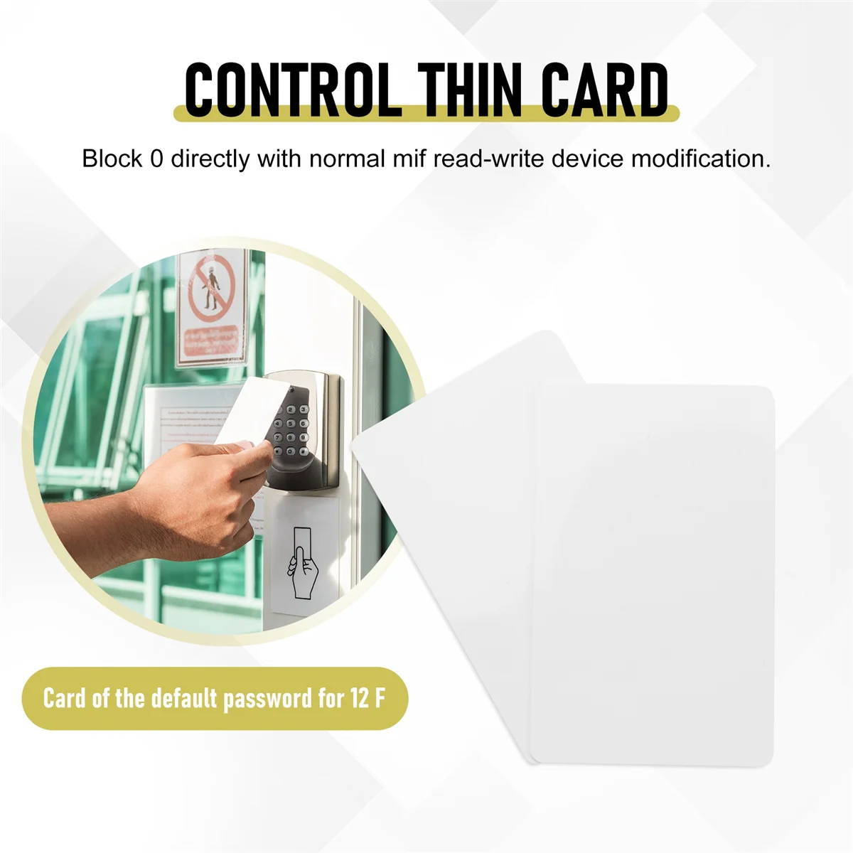 10PCS RFID NFCsmart Chip Badge Clone 0 Sector Writable Tag UID Access Control Thin Card 13.56Mhz Rewritable Copy Key