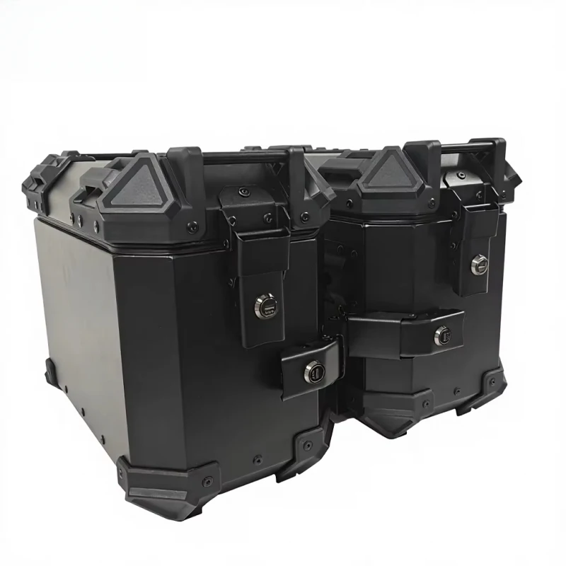25L All-black Side Box Without Exhaust Cover. Factory Direct Sale. Aluminum Alloy Side Frame.