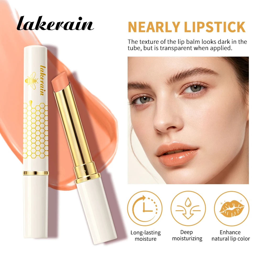 Lakerain Nearly Lipstick Deep Nourishing Moisturizing Transparent Finish Enhancing Natural Color Smooth Creamy Texture Lip Balm