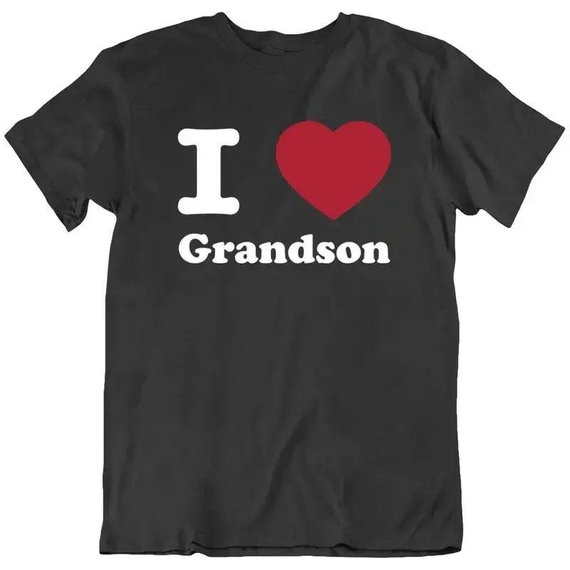 I Love My Grandson Heart Valentine Family T Shirt New