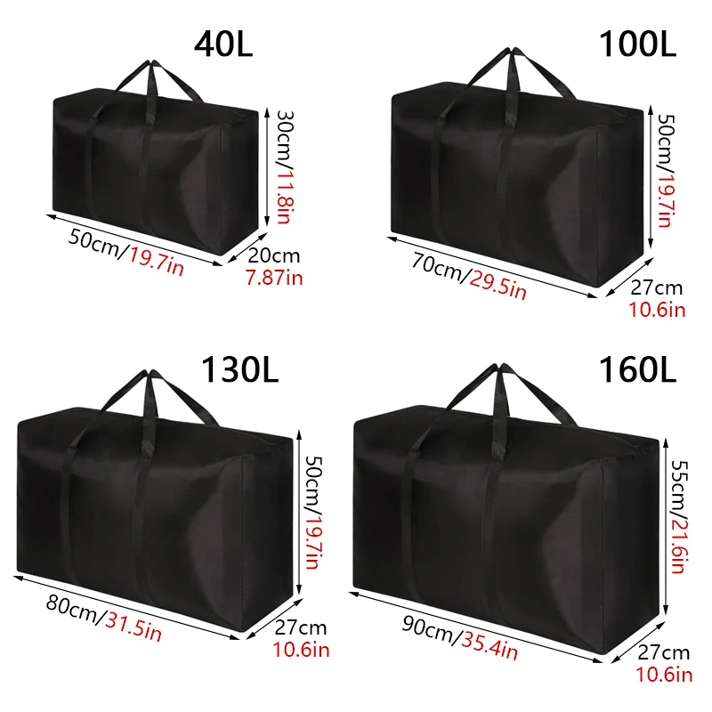 Extra Large Waterproof Moving Luggage Bags Clothing Quilt Storage Bag Sturdy Travel Moving Doggy Bag Duffle Bag Space Saving