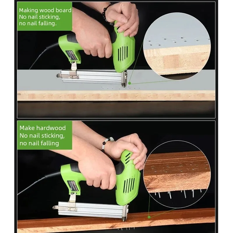 Electric Nail  Stapler  220V Woodworking Tools Nailing Stapler Shooter furniture stapler Framing Tacker DIY Hand Tool