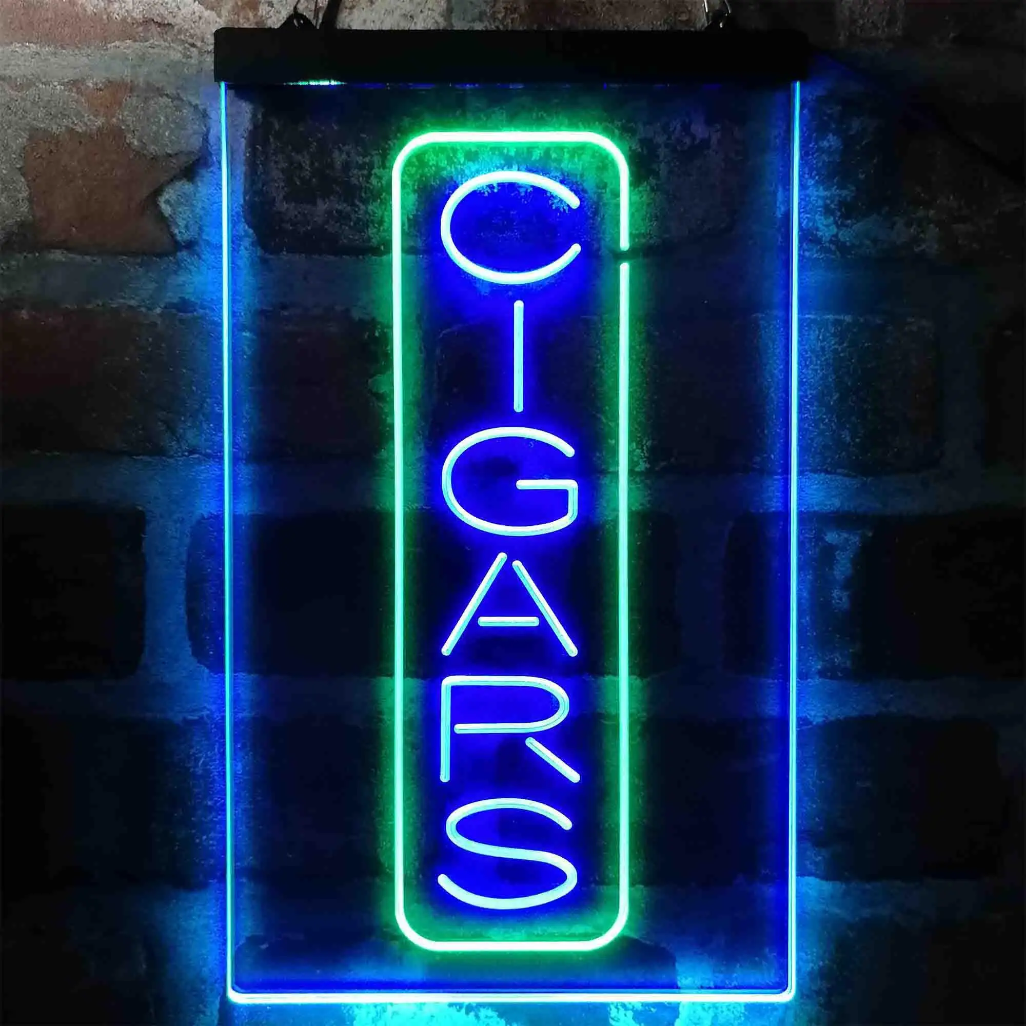 CIGARS Dual Color Led Neon Sign st6-i3980