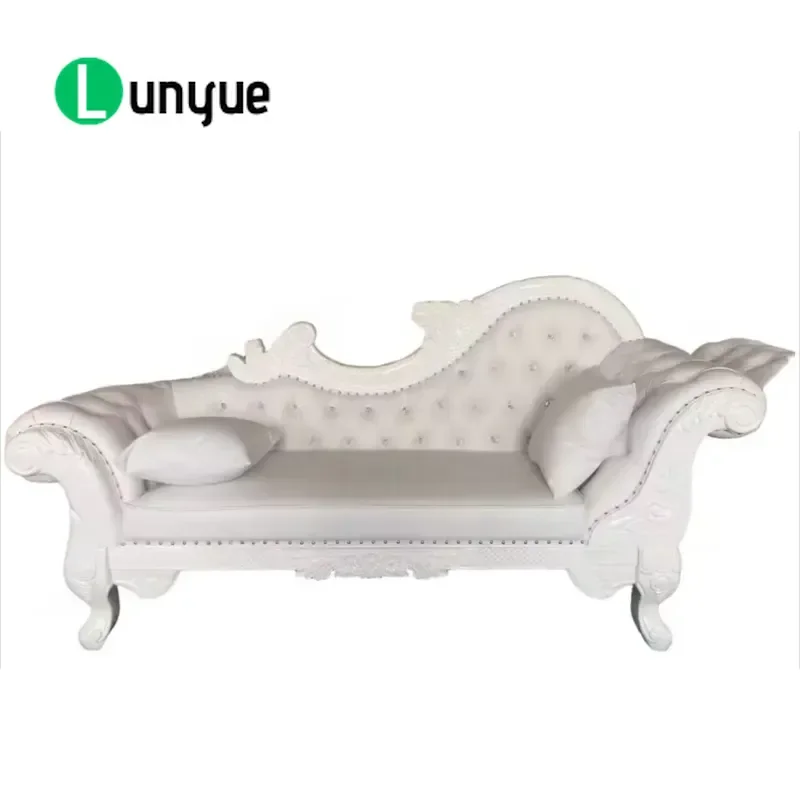 European Style Solid Wood Recliner Chaise Lounge with Rose Motif Casual Daybed Sofa Chair for Bedroom Living Room Furniture