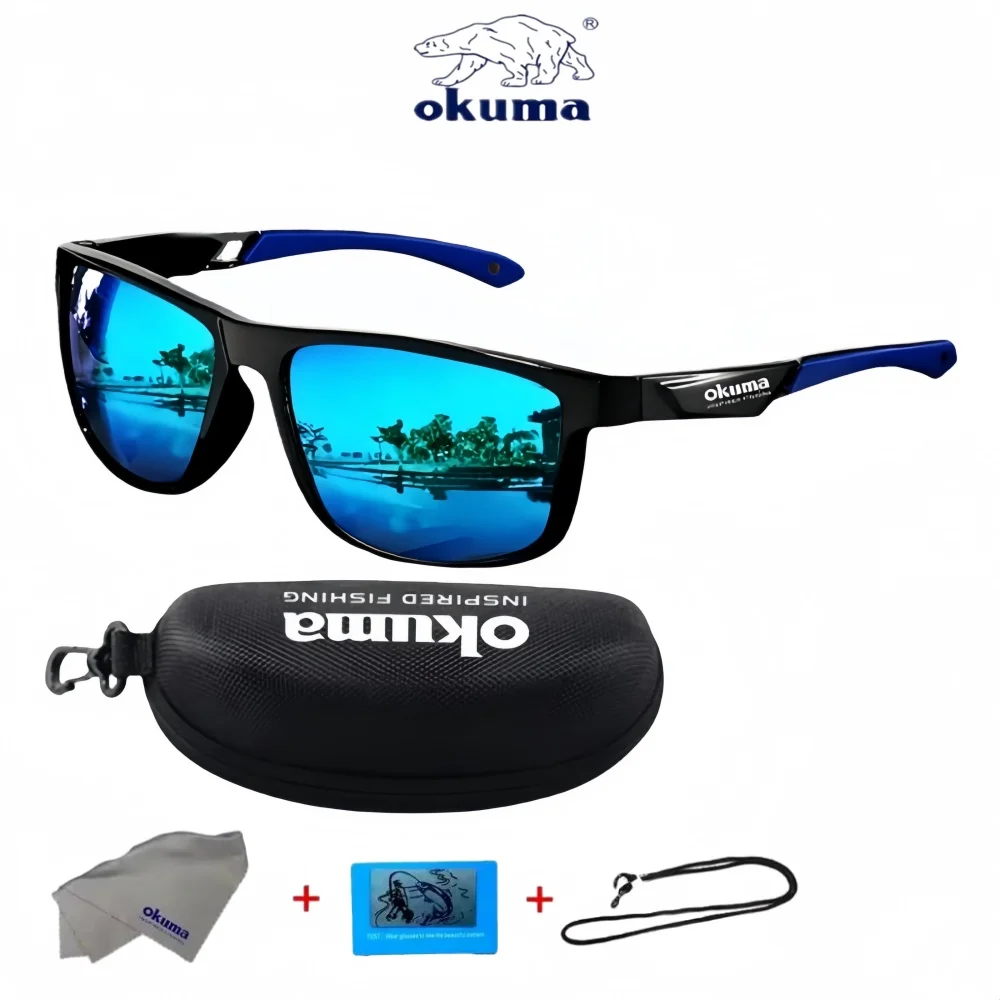 Lunettes polarisées Okum Fashion UV400, anti-UV, anti-éblouissement, lumière forte, adaptées au cyclisme, à la conduite, à la pêche, etc.