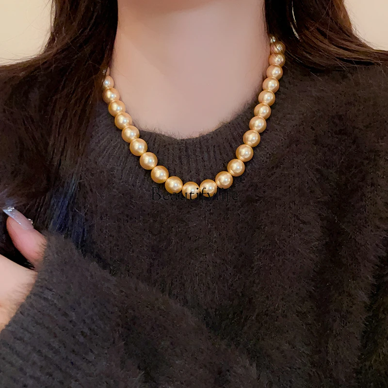 Golden Pearl Light Luxury Minority Women's Accessories, Popular Fashion, All-Match, New, 2023