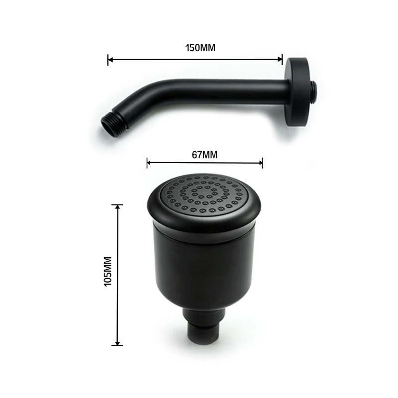 Imagem -04 - Matt Black Chrome Wall-mounted Bathroom Shower Faucet Latão Válvula Corpo Função Única Chuveiro de Água Quente e Fria Conjunto