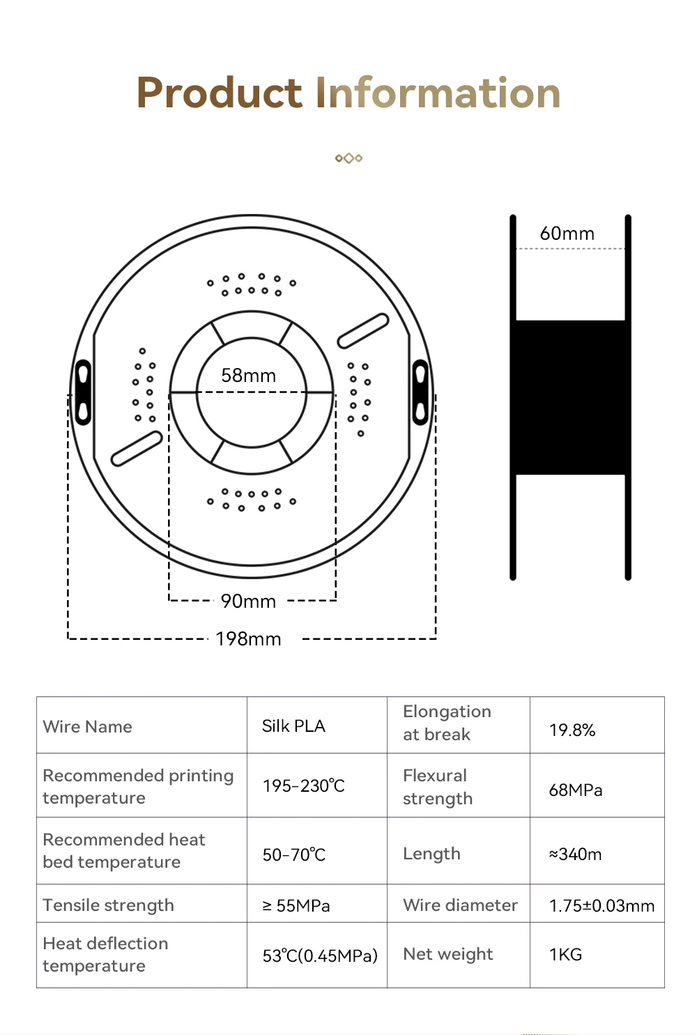 KINGROON 5 kg Seiden-PLA-Filament, 1,75 mm, 1 kg dreifarbiges Seiden-PLA-3D-Drucker-Filament, ordentlich gewickelt, mehrfarbige Regenbogen-3D-Filamente – Detail 13