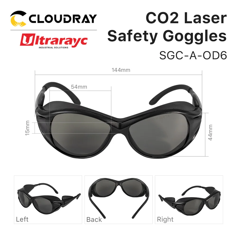 Ultrarayc 10.6um CO2 Laser Safety Goggles Type A Small Size Protective Glasses Shield Protection Eyewear for Co2 Laser Machine