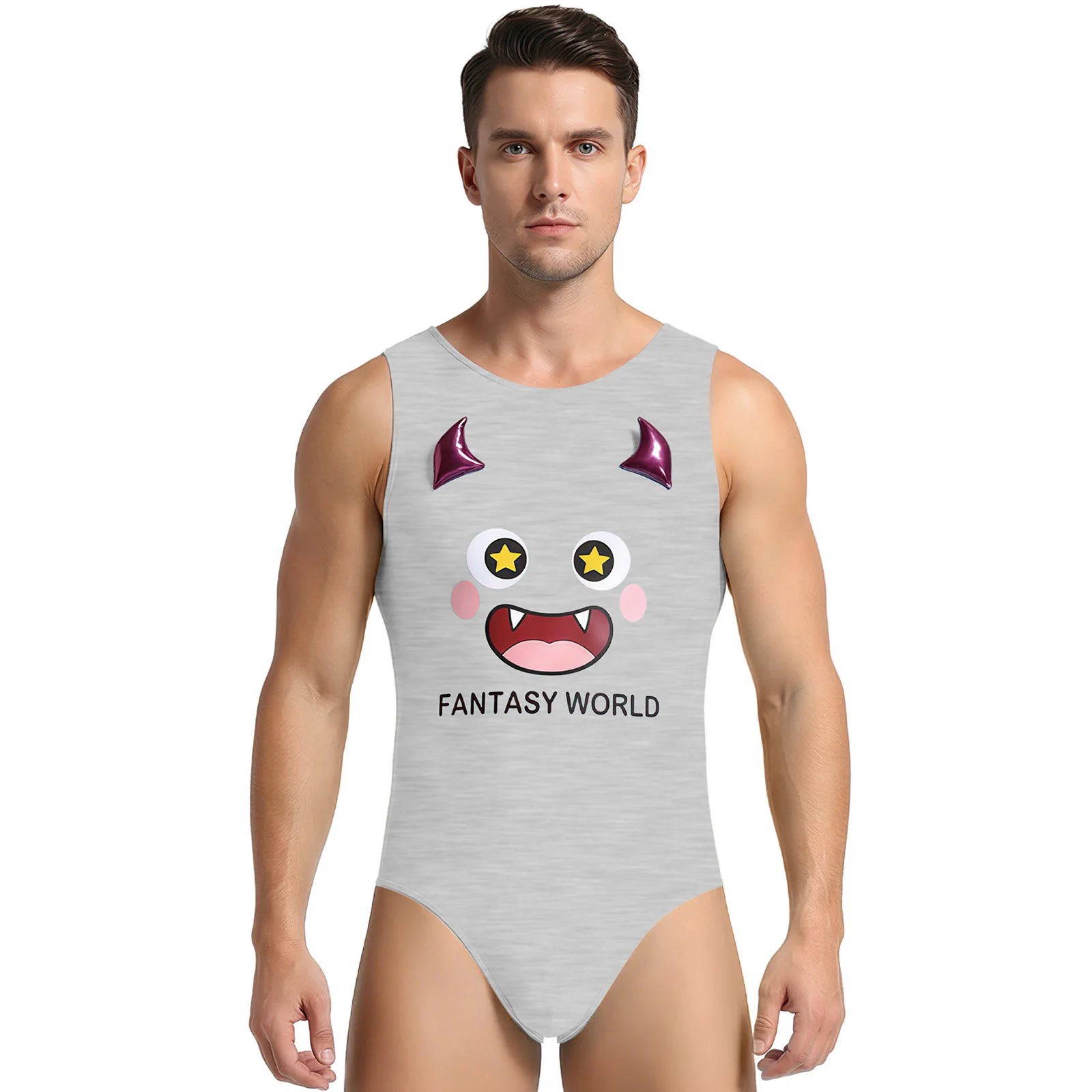 

Мужская забавная пижама с милым принтом, удобная ночная рубашка на пуговицах, однотонная, с высоким вырезом, для сна и отдыха