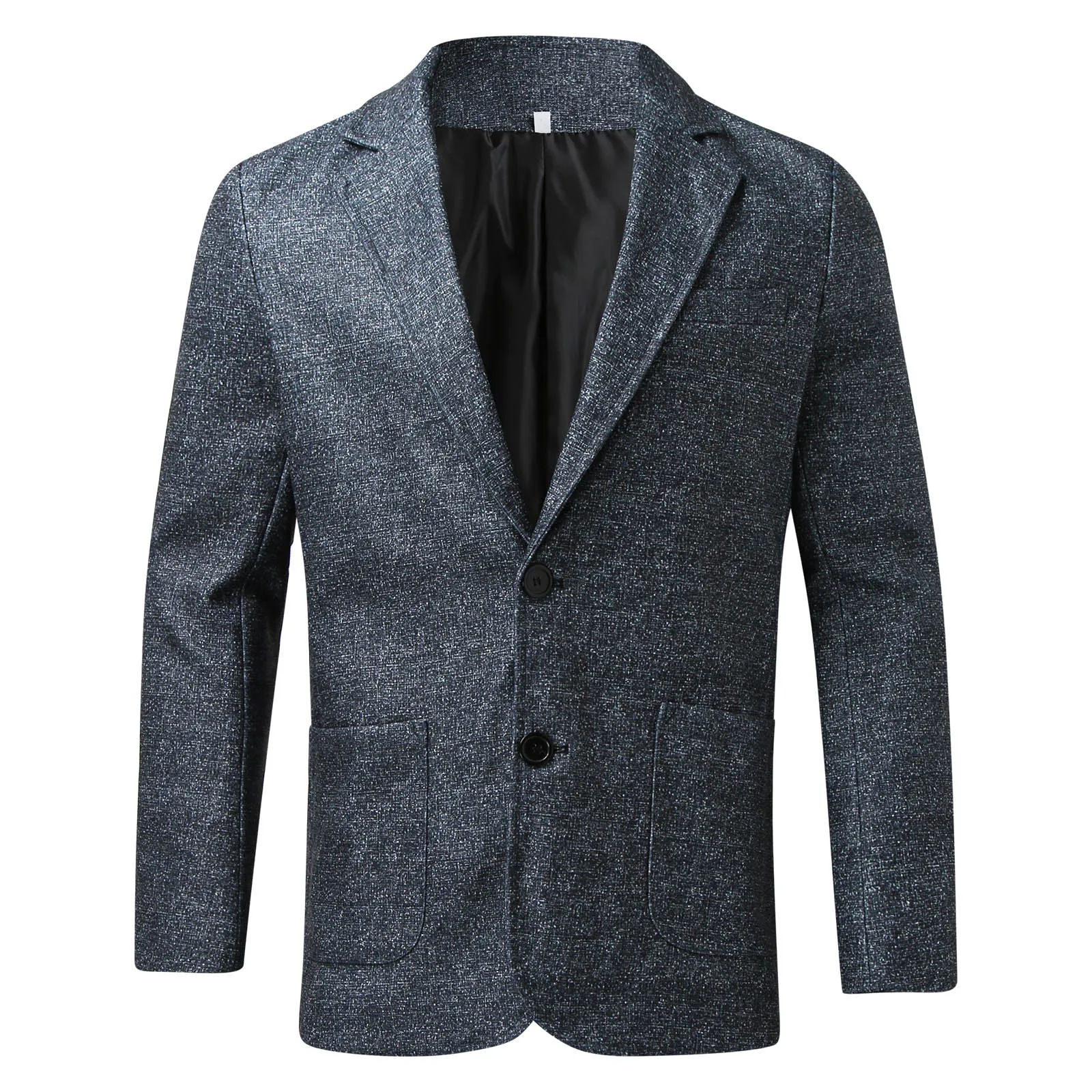 2026 Men\'s Plaid Blazer Jacket England Style Retro Long Sleeve Business Office Suit Jacket Fashion Simple Outerwear Jacket Male