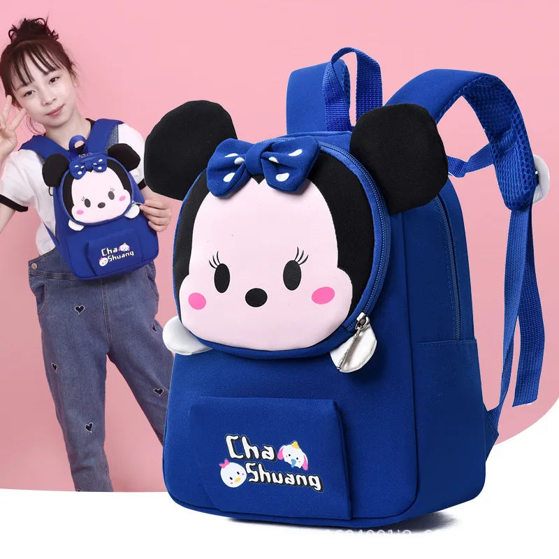 Plecak szkolny dla dziewczynki i chłopca Disney, do przedszkola, z motywem Myszki Miki i Minnie, ortopedyczny, na ramię, o dużej pojemności, lekki, idealny na prezent, mochilas