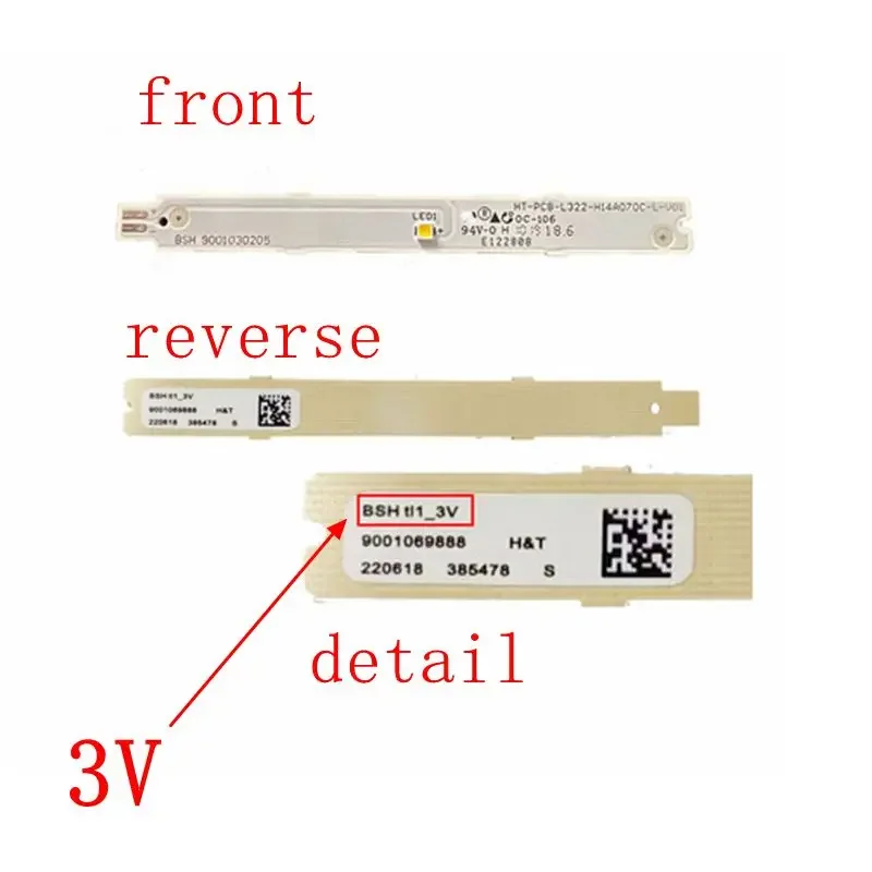 100% New BSH 9001030205 3V Refrigeration Lighting LED Strip For Siemens Bosch Refrigerator Parts