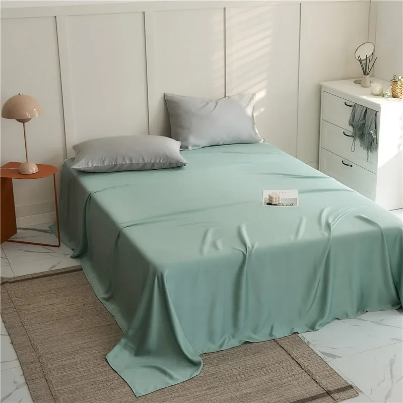 Light luxury 60 Lenzing Tencel single quilt cover can sleep naked in summer, ice silk single sheet