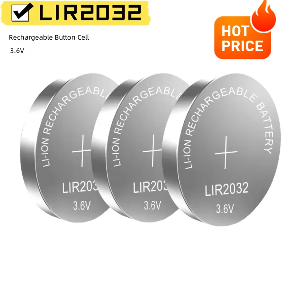 2-50PCS LIR2032 Rechargeable Battery 2032 Lithium Charging Can Replace CR2032 for Watches