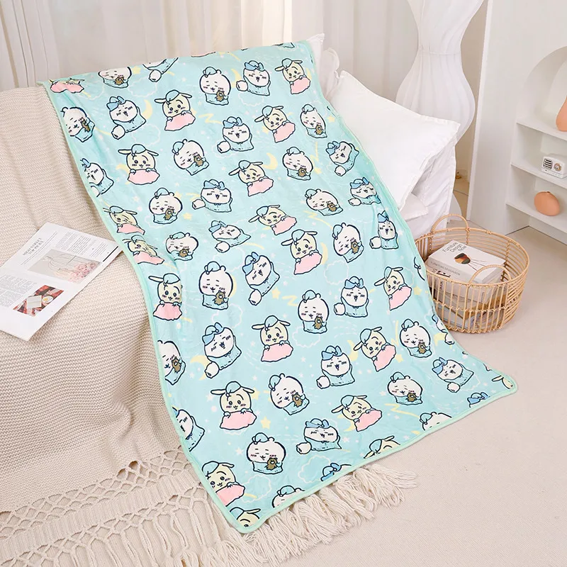 Cute Cartoon Chiikawa Plush Doll Pillow with Built-in Large Plush Blanket Cushion Sleeping Pillow Air Conditioning Blanket