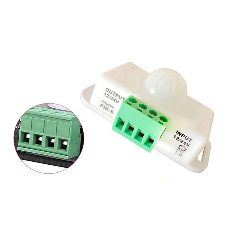 A14M 4X PIR Infrarot-Bewegungsmelder, DC 12V-24V Streifenlicht-Bewegungsmelder-Schalter, für Schrank, Schrank, Treppen, Küche