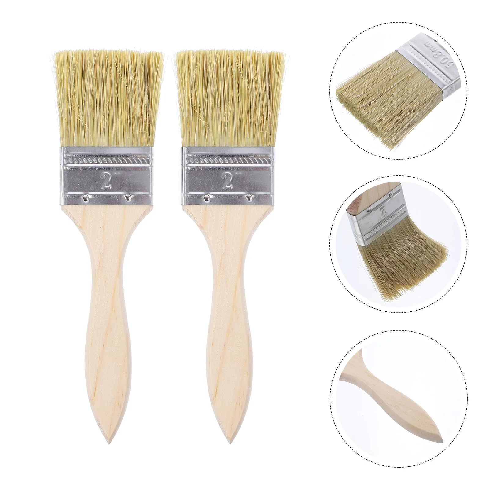 

23pcs Paint Wooden Handle Bristle Brush for Wall and Furniture Painting (2inch, Thin Handle) Paint Brush