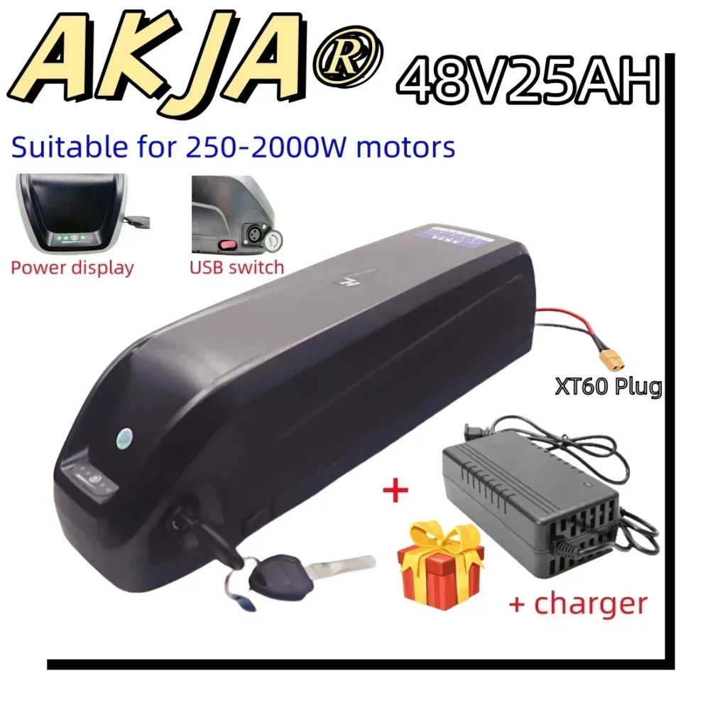 Air fast transportation 36V48V52V New Full Capacity Power 18650 Hailong Battery 25AH Lithium Battery Pack Suitable for 250-2000W