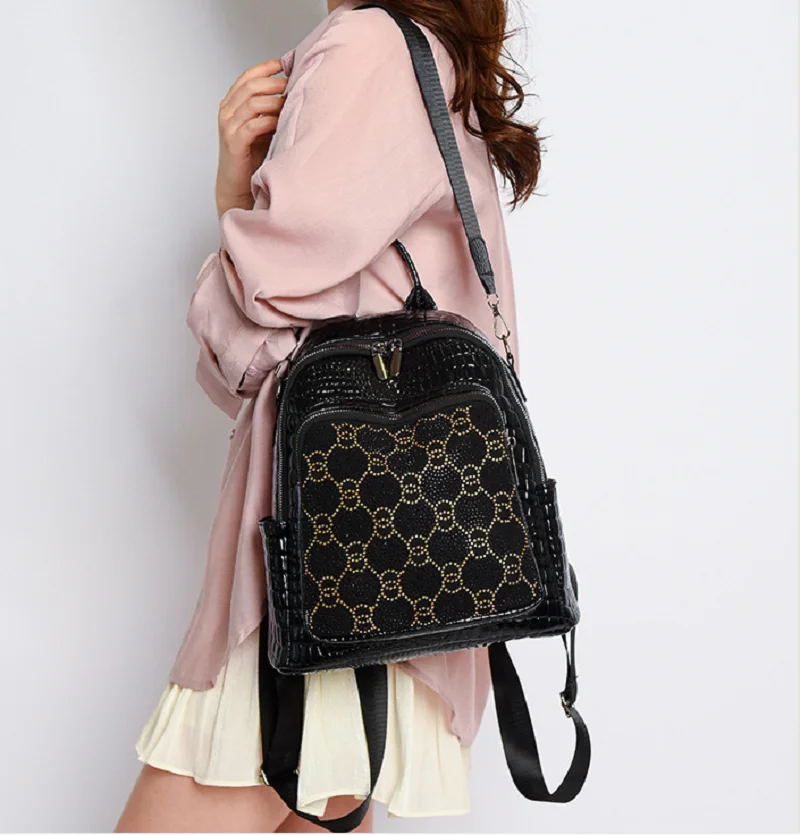 New Fashion Luxury High Quality Soft Leather Travel Backpacks Women's Large Capacity Double Shoulder Bags Laptop School Bag