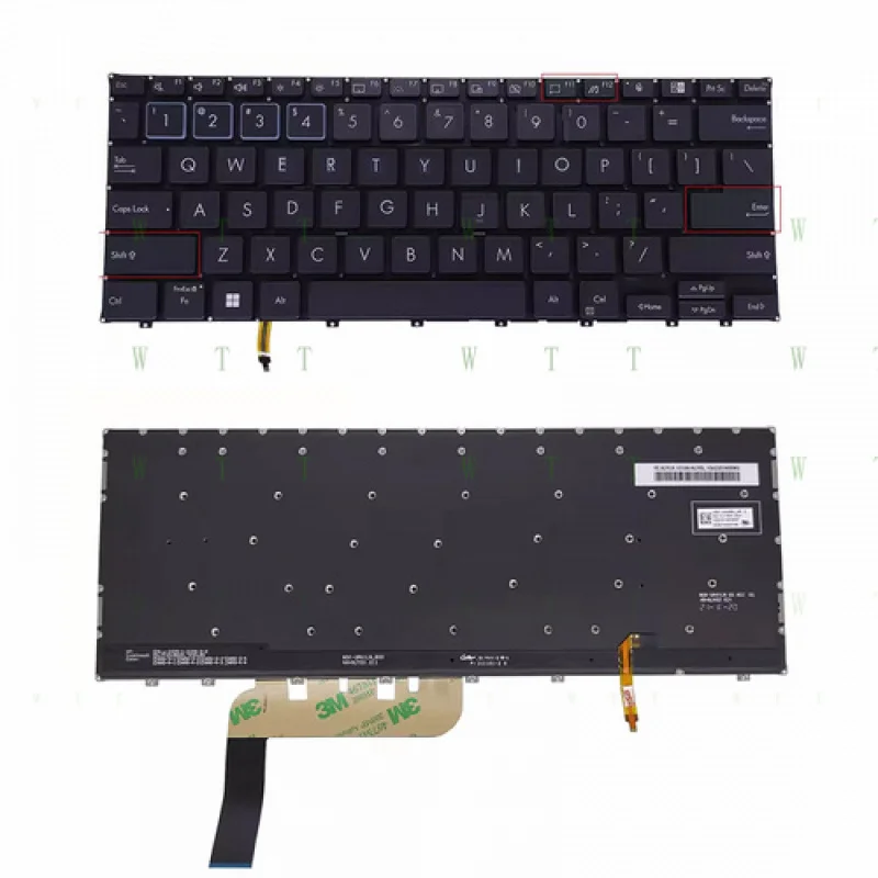 

Клавиатура для ноутбука BB для ASUS ExpertBook B3 Flip B3402FBA B3402FEA, черная, США с подсветкой