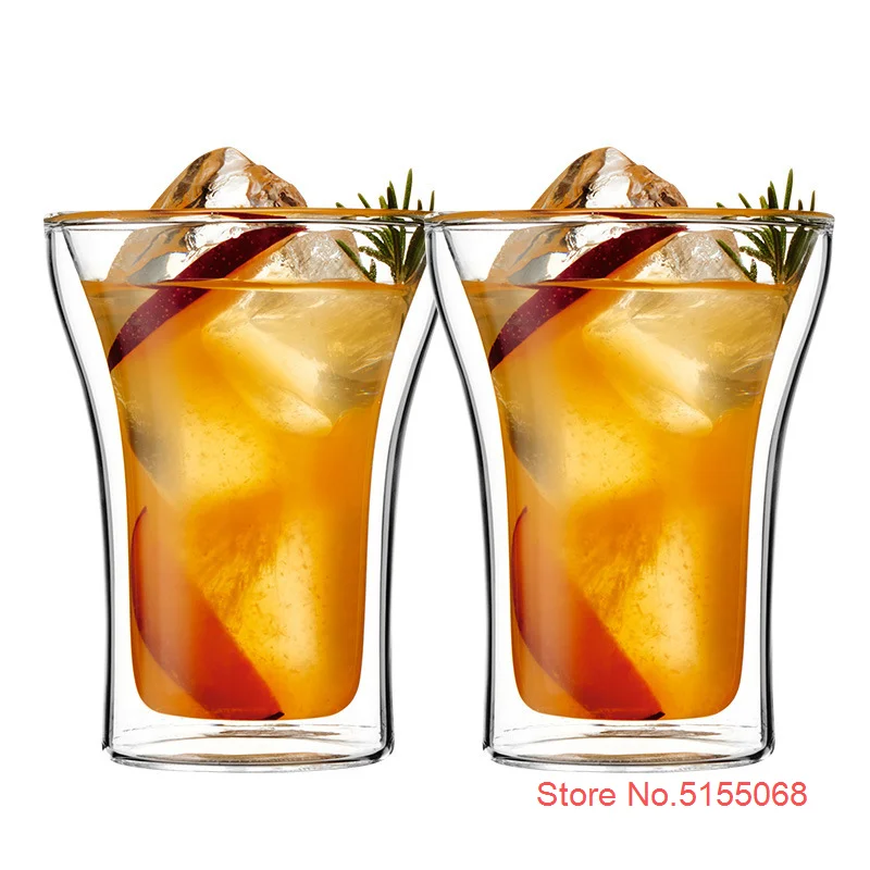2 Pcs Lot ASSAM Double Wall Thermo Glasses Flashlight Heat Insulation Milk Cup Cappuccino Latte Coffee Mug Milky Tea Tumbler